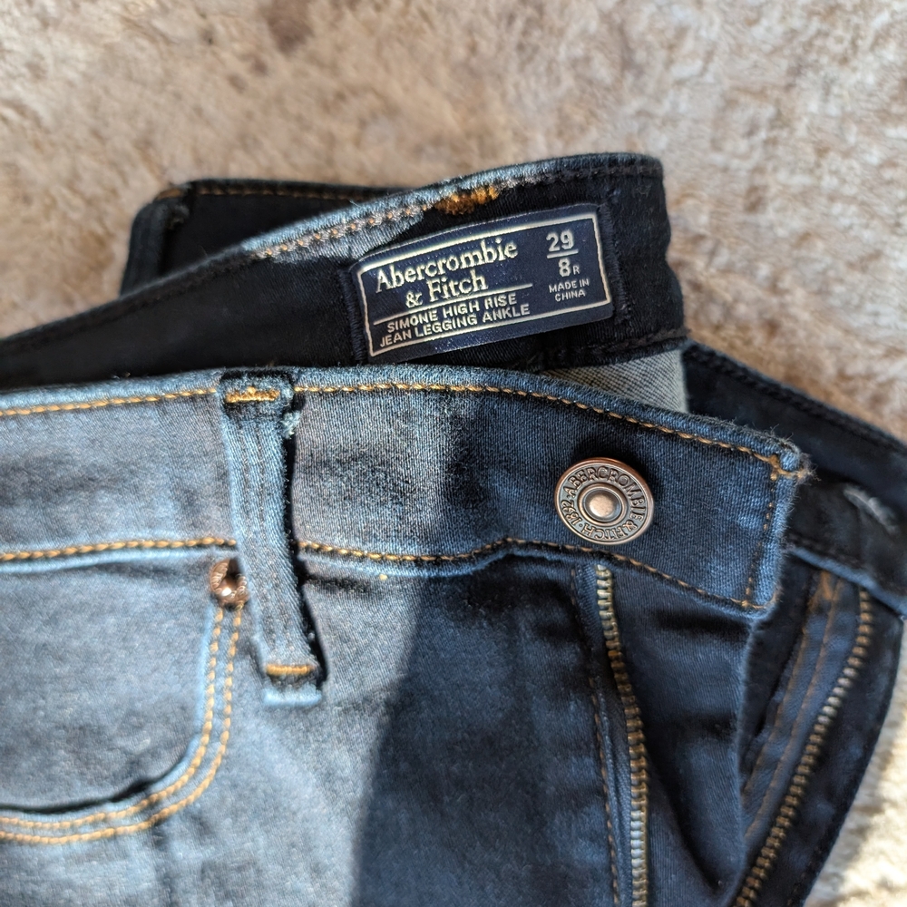 Abercrombie & Fitch Blue Skinny Jeans - Picture 5 of 7
